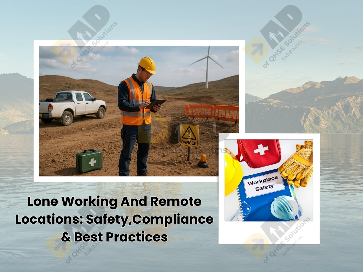 Lone worker using GPS SOS device in remote outdoor location